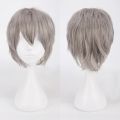 Men Women Synthetic Anime Cosplay Wigs Short Straight Hair Heat Resistance Multicolour Red White Pink Gray Brown. 