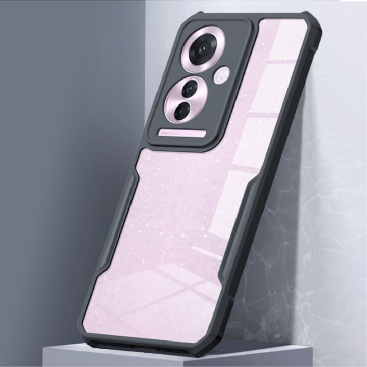 Oppo Reno 11 f 5G Protective Black Border Crystal Clear Xundd Mobile Back Case Cover