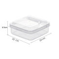 1pc Plastic Refrigerator Storage Cheese Box, Cheese Container, Butter Block Cheese Slice Storage Box.