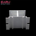 1 pcs New Aluminum Fins Single Phase Solid State Relay SSR 10A to 40A Aluminum Heat Sink Dissipation Radiator Newest  Rail Mount. 