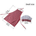 2pcs Baby Chef Costumes Newborn Photography Outfits Cute Gingham Apron and Hat, Infant Photo Props for Role Play & Studio Shoot. 