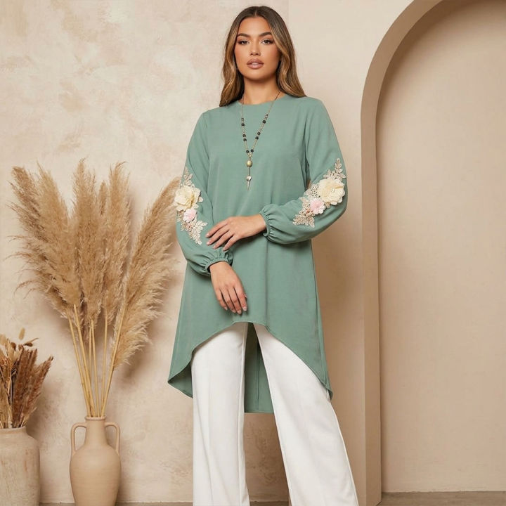 Georgette Regular Sleeve Casual T-Shirt Top for Women Trendy Fashion Everyday Wear