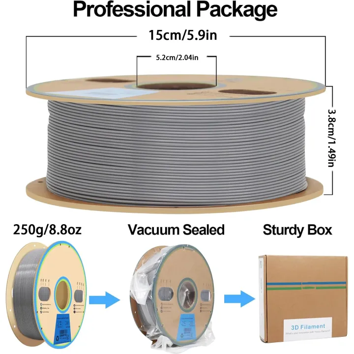 1.75mm%20PETG%203D%20Printer%20Filament%20250g%20High%20Speed%20300mm/s%20High%20Strength%20New%20Formula%20Excellent%20Layer%20Gray%20-%20Image%205