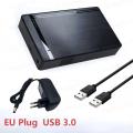 2.5" 3.5" SATA To USB 3.0 Hard Drive Enclosure Tool-Free External HDD Case For Laptop Desktop PC.