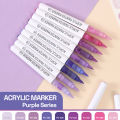 Automatic Ink Control Acrylic Paint Markers, 9 pcs Brush Tip Acrylic Paint Pens set with 7 professional color series. 