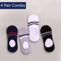 4 Pair Random Color Low Cut Socks for Men Premium Quality.