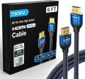 HDMI cable Ultra Certified 10K 8K HDMI Cable 6FT: HDMI 2.1 Cables 48Gbps High Speed Premium Braided Cord 8K@60Hz 4K@120Hz 4K@144Hz HDCP 2.2&2.3 CL3 ARC eARC for HD/HDR/HDTV. 