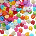 50 Plus Pcs Mixed Apple Plastic Buttons 2 Hole Baby Sewing DIY Crafts Children's Manual Button Painting, DIY Handmade Ornamen. 