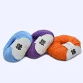 100% Cotton Yarn Soft Combed Hand Knitting Crochet Natural Pure Color Thread Smooth Yarn 50g 125m/137yd 1pcs. 