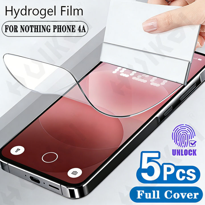5 Pcs Hrdrogel Film For Nothing Phone 4A Pro 4A HD Transparent TPU High Sensitivity Protective Film Back
