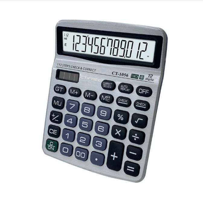 Premium Quality Imported Calculator CTI-FREE CT-1056 with Large 12 Digits Display For Office Home And school Business Work Use