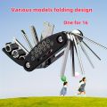 Folding Pocket Tools,Versatile Screwdriver,a Multifunctional Hex Key Wrench Set. Household Repair Tools And Bicycle Maintenance. 