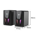 Aula N-108 RGB Desktop Gaming Speaker USB 2.0, Volume Control, Sleek Space Saving, Plug an Play

RGB BacklitPower supplier – USBOutput – 3W*2Frequency response – 150Hz-20kHzImpedance – 4 ohmsColor – Black. 