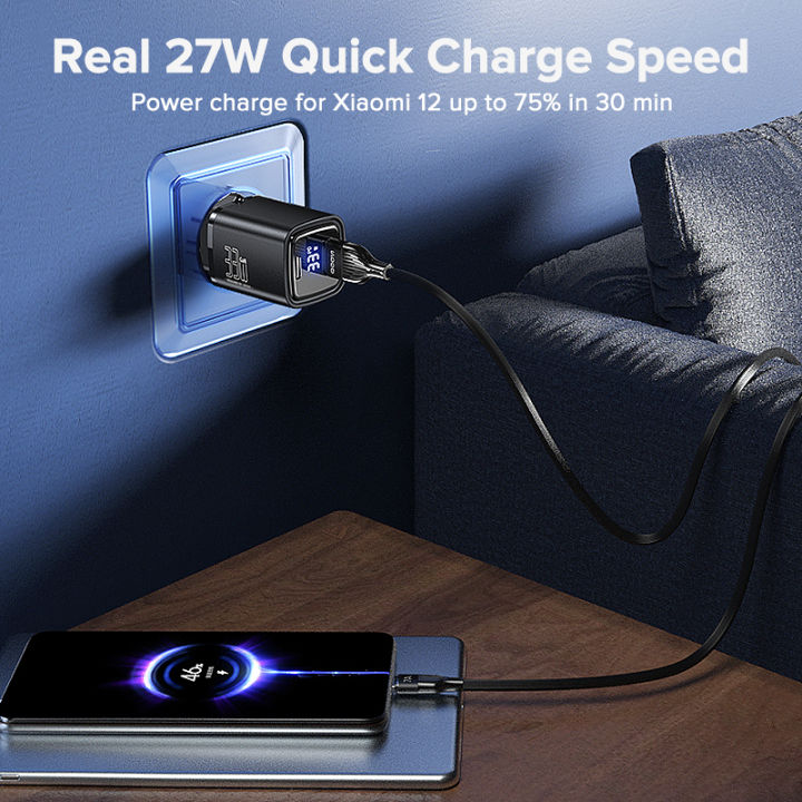 QOOVI%2033W%20GaN%20Charger%20Dual-Port%20USB%20Type%20C%20Fast%20Charging%20Adapter%20PD%20USB-C%20Wall%20Charger%20For%20iPhone%20%20%20Tablet%20iPad%20-%20Image%204