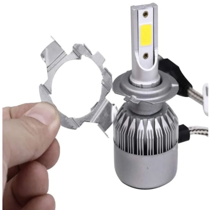 10Pcs H7 Adapter Headlamp Socket Car Led Bulb Holder Lamp Base For D101 High Temperature Resistant Stainless Steel Material