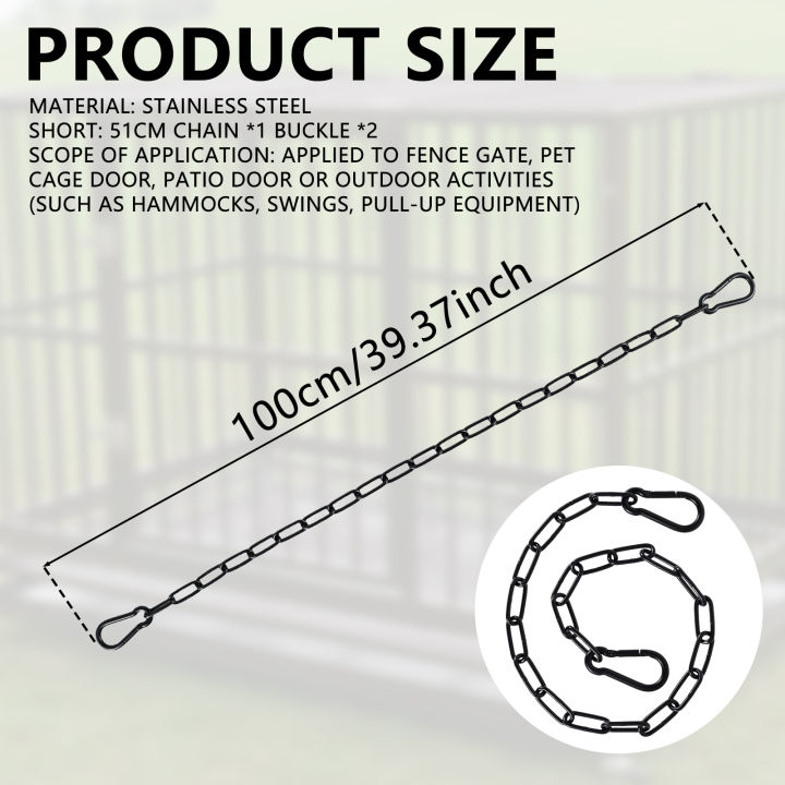 Gate%20Chain%20Lock%20Stainless%20Steel%2020/39inch%20Gate%20Chain%20Link%20Lock%20Chain%20Link%20Gate%20Latch%20with%20Spring%20Buckle%20Weatherproof%20Outdoor%20-%20Image%207