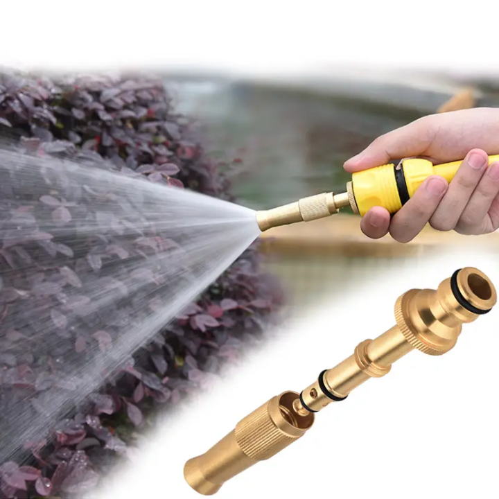 1 HighPressure Water Gun, Adjustable Brass Nozzle for Car Wash, Garden