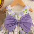Baby Girl Set Summer Full Print Flower Top Shorts Children's Clothing Cute Beach Baby Set.