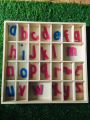 Large Moveable Alphabets Box With Wooden lowercase Letters. 