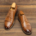 Men's Dress Shoes Fashion Comfortable 2025 Brand Leather Shoes Men. 