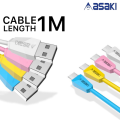 [Best value] Asaki charging sync cable charging and data sync cable with brush head assorted colors. 