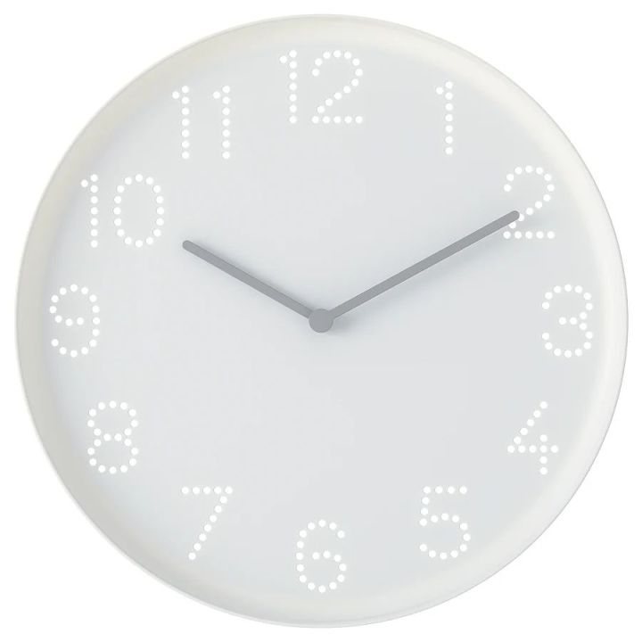 IKEA TROMMA Wall clock, low-voltage/white, 9 ¾ "