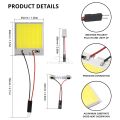1/2/10PCS Cob 16 24 36 48SMD White Reading Lamp Led T10 Car Parking Bulb Auto Interior Panel Light Festoon License Plate Light. 