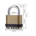 Copper Padlock Zinc Alloy 4-Digit Number Combination Small Locks For Indoor Outdoor Fence Door Sturdy Password Code Locks.