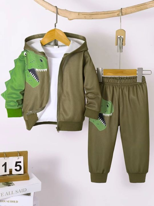 Spring%20Autumn%20Baby%20Boy%20Dinosaur%20Print%20Long%20Sleeve%20Hooded%20Jacket%20And%20Trousers%20Cute%20Two-Piece%20Set%20for%20Toddlers%20And%20Infants%20-%20Image%207