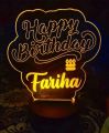 Customised Led 3d Acrylic Lamp | Table Lamp | Happy Birthday | Happy Anniversary | LED Trophy | LED Photo | LED Islamic Calligraphy. 
