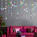 3.75M 12.3ft Paper Banner Birthday Party Decoration First 1st Kids Boy Girl Adult Laser Silver Garland Wedding Baby Shower.
