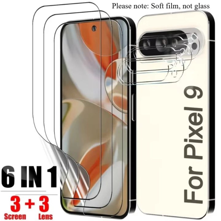 For Google Pixel 9/9 Pro/9Pro XL Hydrogel Film Soft Screen Protectors HD Clear Anti-scratch Tempered Glass Camera Lens Films