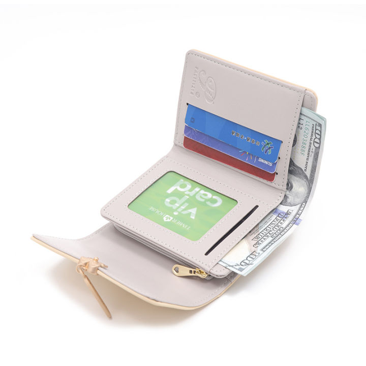 Wallet%20women's%20short%202024%20summer%20new%20women's%20flower%20pendant%20three%20fold%20bag%20large%20capacity%20folding%20multi-functional%20student%20coin%20-%20Image%207