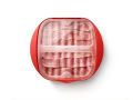 Microwave Bacon Baking Tray (With Splash-Proof Cover) Bacon Baking Tray Convenient And Fast Maker Efficient Kitchen Cooking Tool. 