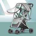 Universal Waterproof Pram Rain Cover Baby Stroller Accessories Transparent Wind Dust Shield Zipper Open for Pushchairs Raincoat.