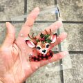 50/100pcs Christmas Wrapping Bags with Snowflake, Santa Claus, Reindeer, and Holly Print Self-Adhesive Packaging Bags.