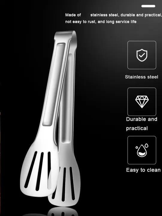 Stainless%20Steel%20Food%20Tongs%20Barbecue%20Tongs%20Meat%20Salad%20Steak%20Food%20Serving%20Clip%20Tweezers%20Long%20BBQ%20Cooking%20Tongs%20Kitchen%20Utensils%20-%20Image%203