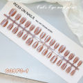 XS S M Cat Eye Effect Press On Nails UV Gel Handmade Cat Eye Fake Nails Coffin False Artificial Nail Tips With Sticker Tools. 