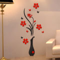 DIY Vase Flower Tree Crystal 3D Wall Stickers Decal Home Decor DIY Vase Flower Tree 3D Wall Stickers Decal Home Decor. 