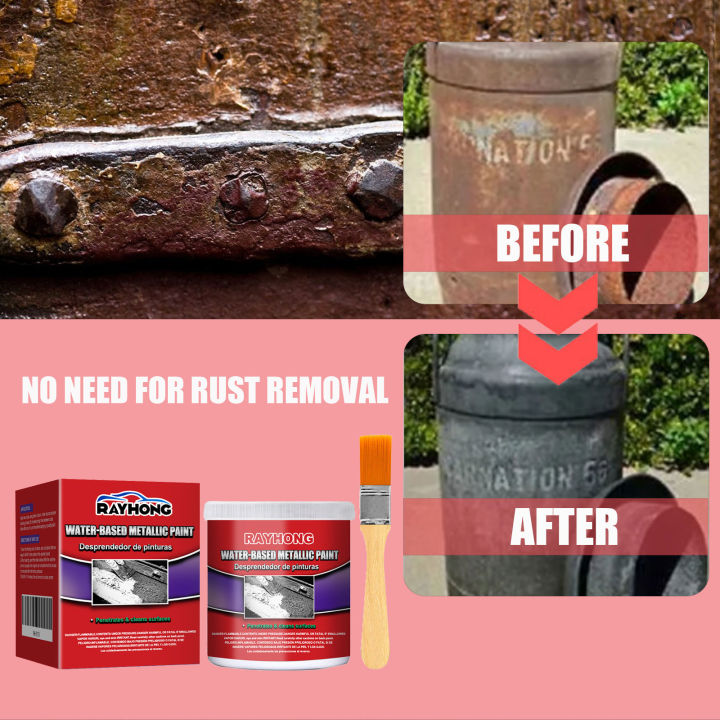 Water-based Metallic Paint Car Chassis Rust Converter Repair Protect ...