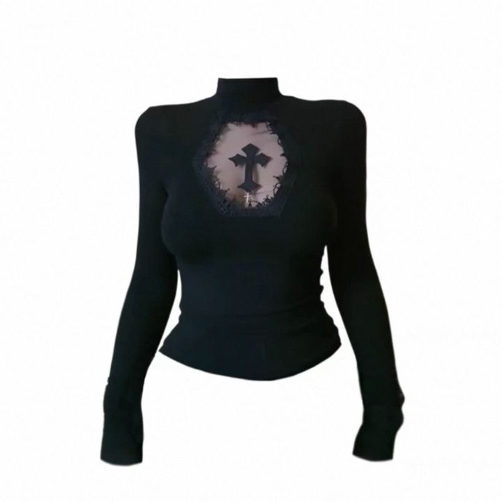 Casual%20Skirts%20Punk%20%20Net%20Yarn%20High-Waisted%20Irregular%20Skirt%20for%20Women%20Summer%20New%20European%20and%20American%20Gothic%20Style%20Versatile%20-%20Image%207