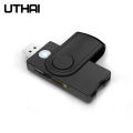 UTHAI for Windows 7 8 10 Linux OS, USB SIM smart card reader, for bank card IC / ID EMV SD TF MMC card reader USB-CCID ISO 7816. 