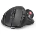 Jomaa Black 2.4G + Bluetooth Wireless Trackball Mouse Rechargeable Rollerball Mice Ergonomic Mice Thumb Control Mouse Gaming. 