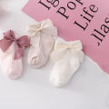 3 Pairs Summer Baby Mesh Socks Bowknot Soft Cotton Newborn Sock Princess Infant Toddler Girls Cute Breathable Socks. 