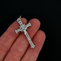 Antique silver Cross Charms Cross Pendant / Locket - 1 ps. 