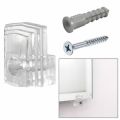 4pes transparent mirror wall mounting fixe clip kit mirror sheesha clip with screw. 