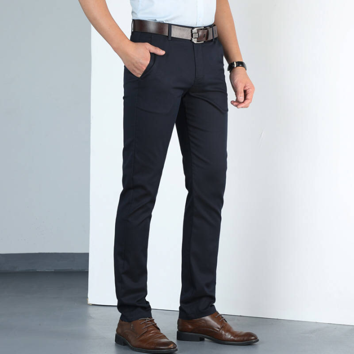 Plus%20Size%20Men's%20Straight%20Cut%20CEO%20Formal%20Pants%20Loose%20Elastic%20Business%20Trousers%20Casual%20Pant%20Seluar%20Slack%20Lelaki%20Office%20Wear%20-%20Image%205