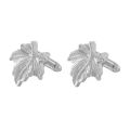 New Tide Alloy Leaf Men's Cufflinks Simple Maple Leaf Metal Sleeve Studs Button Retro Solid Shirt Button Dress Accessories. 