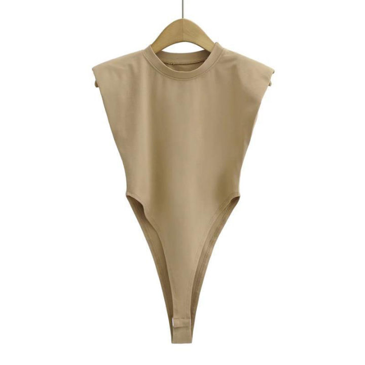 tops%20women%20Summer%20one-pieces%20bodycon%20bodysuit%20padded%20shoulder%20bodysuit%20black%20sleeveless%20body%20suits%20for%20women%20white%20-%20Image%207