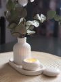 3 Pc Trendy Decorative Trinket Set Vase/ tray/pebble candle. 